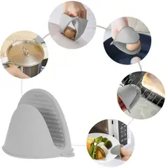 GENERICO - MINI GUANTES DE SILICONA RESISTENTES AL CALOR PLOMO