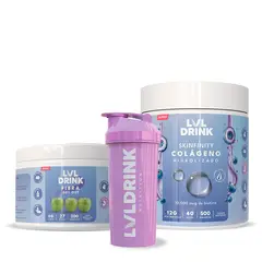 LVLDRINK NUTRITION - Colágeno Hidrolizado con Biotina 500g + Fibra de Manzana200 g Shaker de regalo