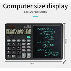 TIOZONEY - Calculadora de escritorio 12 dígitos con gran cuaderno LCD