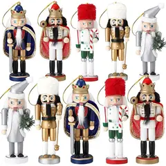 TIOZONEY - 10 Marionetas De Soldado Cascanueces Navideñas 13CM