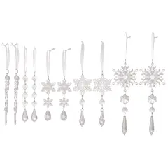 TIOZONEY - 20pcs decoraciones navideñas de cristal