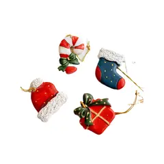 TIOZONEY - 4pcs Juego de adornos de Navidad