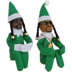 TIOZONEY - Snoop on a Stoop Muñeco Elfo de Navidad 2pcs