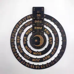 TIOZONEY - Calendario de pared perpetuo de madera 2025