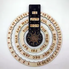 TIOZONEY - Calendario de pared perpetuo de madera 2025