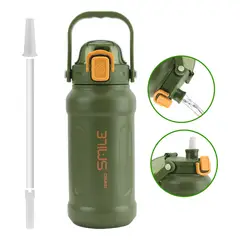 TIOZONEY - Botella De Agua Deportiva Termo De Acero Inoxidable 1100ml