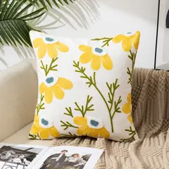 TIOZONEY - Funda de almohada bordada18 x 18 pulgadas