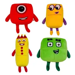 TIOZONEY - 4 pcs Muñeco de peluche numberblocks 13-22cm