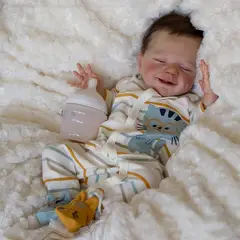 TIOZONEY - Muñeca bebe reborn vinilo de silicona juguetes para 50cm