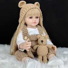TIOZONEY - Muñeca bebe reborn vinilo de silicona juguetes para 55cm