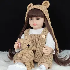 TIOZONEY - Muñeca bebe reborn vinilo de silicona juguetes para 55cm