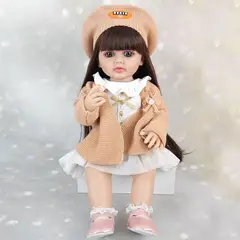 TIOZONEY - Muñeca bebe reborn vinilo de silicona juguetes para 55cm