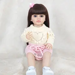 TIOZONEY - Muñeca bebe reborn vinilo de silicona juguetes para 55cm