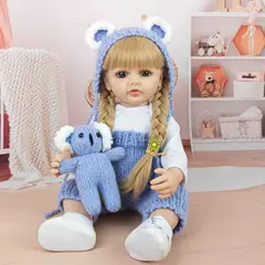TIOZONEY - Muñeca bebe reborn vinilo de silicona juguetes para 55cm