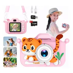 TIOZONEY - Cámara Digital Hd Para Niños Juguete Foto Video Con 32gb Sd