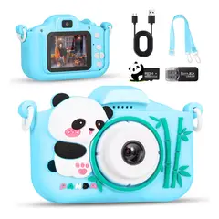TIOZONEY - Cámara Digital Hd Para Niños Juguete Foto Video Con 32gb Sd