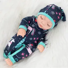 TIOZONEY - Muñeca bebe reborn vinilo de silicona juguetes para 30cm