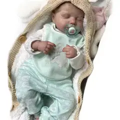 TIOZONEY - Muñeca bebe reborn vinilo de silicona juguetes para 48cm