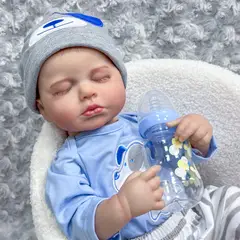 TIOZONEY - Muñeca bebe reborn vinilo de silicona juguetes para 50cm