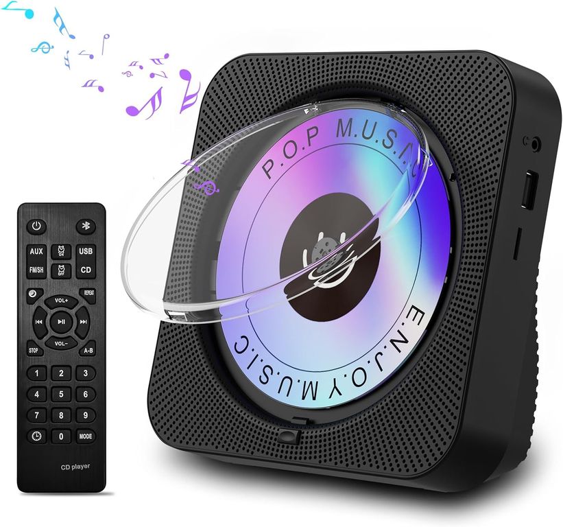 Reproductor de CD Bluetooth Pantalla LED