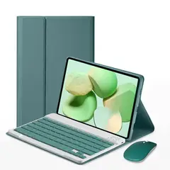 TIOZONEY - Funda con teclado y mouse para Galaxy Tab S6 Lite P610 P615- Verde