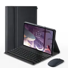 TIOZONEY - Funda para iPad 9 8 o 7 con teclado y mouse- Negro