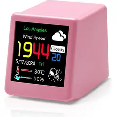 TIOZONEY - Reloj despertador con pantalla a color con clima