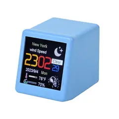 TIOZONEY - Reloj despertador con pantalla a color con clima