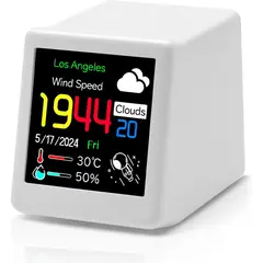 TIOZONEY - Reloj despertador con pantalla a color con clima
