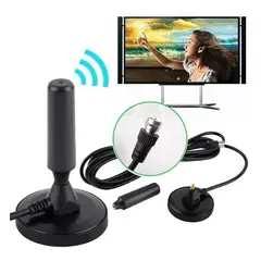 TIOZONEY - Antena Tv Digital Abierta Hd Tvd Interior 360 Coaxial