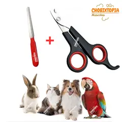 GENERICO - CORTAUÑAS TIJERA Y LIMA GATOS Y PERROS-MASCOTA ROJA
