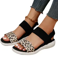 TIOZONEY - Sandalia Mujer -Negro