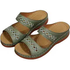 TIOZONEY - Sandalia Mujer -Verde