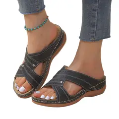 TIOZONEY - Sandalia Mujer -Negro