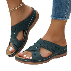 TIOZONEY - Sandalia Mujer -Azul