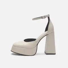 TIOZONEY - Zapatos de tacón blanco para mujer