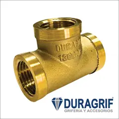 DURAGRIF - Tee Bronce Pesado 1/2 Para Instalación Sanitaria
