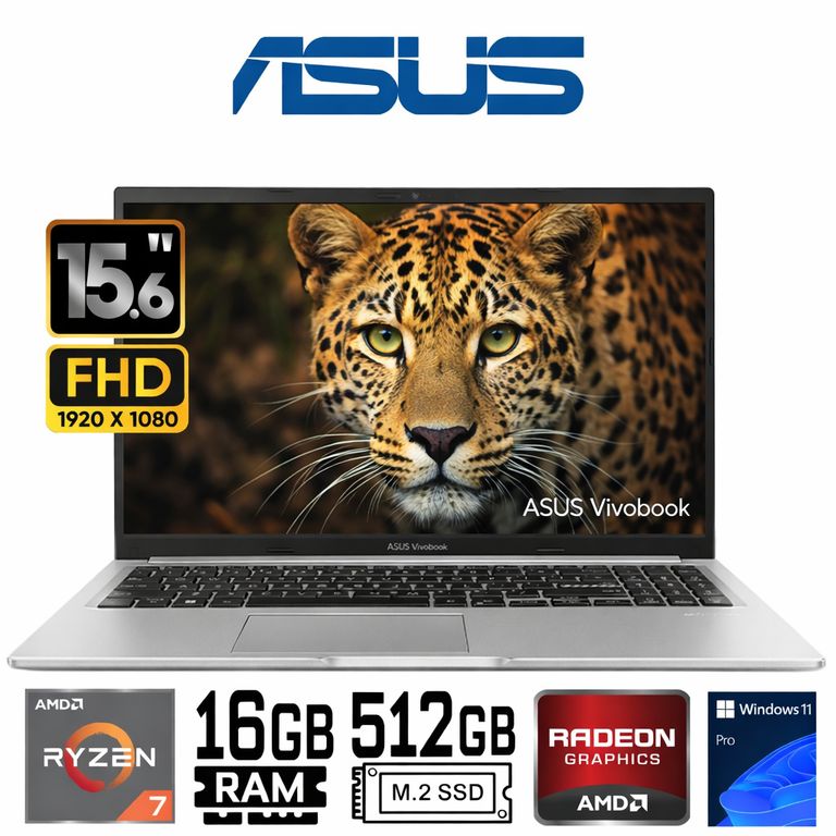 Laptop Vivobook 15 M1502NAQ-BQ041 AMD RYZEN 7 170 Ram 16GB SSD 512GB 15,6" FHD Win 11