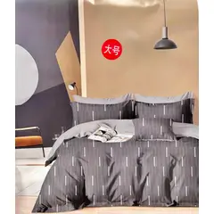 MINGDA - Set de Edredón 2 Pz+ Juego de Sábanas + Funda 100% Algodón