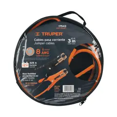 TRUPER - CABLES PASA CORRIENTE 3 M 225 A 8 AWG CON FUNDA - 17543