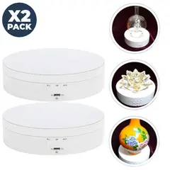 OEM - X2 Exhibidores Giratorios con Motor Eléctrico y 3 Niveles de Velocidad