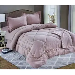 MINGDA - Set edredón Queen antiestrés de 5 pz 100% Algodón