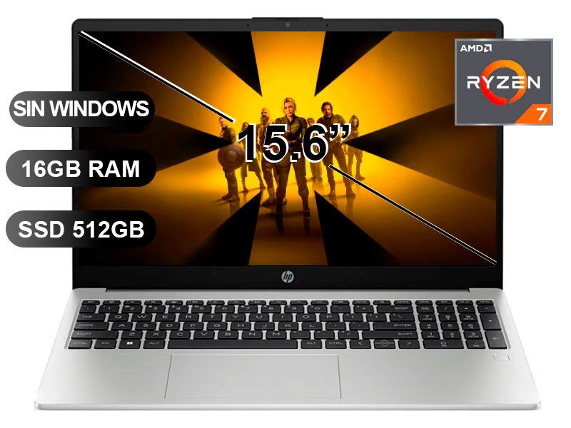 Laptop 250 G10, Ryzen7-7730U, 16GB RAM, 512GB SSD, 15.6, SIN WINDOWS (B03E1LT)