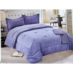 MINGDA - Set de Edredón 2 pz piel de ángel con piel 5 piezas 100% Algodón