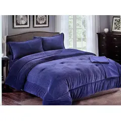 MINGDA - Set de Edredón 2 pz piel de ángel con piel 5 piezas 100% Algodón