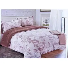 MINGDA - Set de Edredón 2 pz piel de ángel con piel 5 piezas 100% Algodón