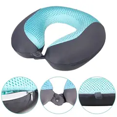 OEM - Almohada de Viaje en U Espuma Viscoelástica Soporte Cuello