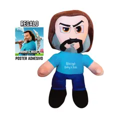 KIDS - Peluche STEVE de Minecraft 40 CM + Póster de Regalo