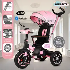 BABY - Triciclo Guiador Musical 3 en1 «BUMER» Pink
