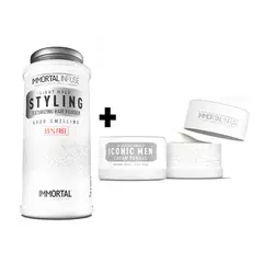 GENERICO - Pack Immortal Cera de Cabello ICONIC MEN y Polvo Texturizador 20gr